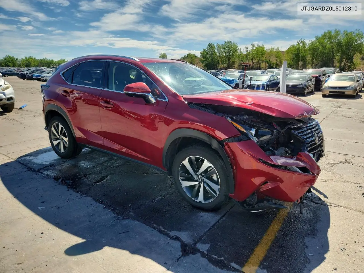 2020 Lexus Nx 300 VIN: JTJGARDZ0L5012310 Lot: 60409016