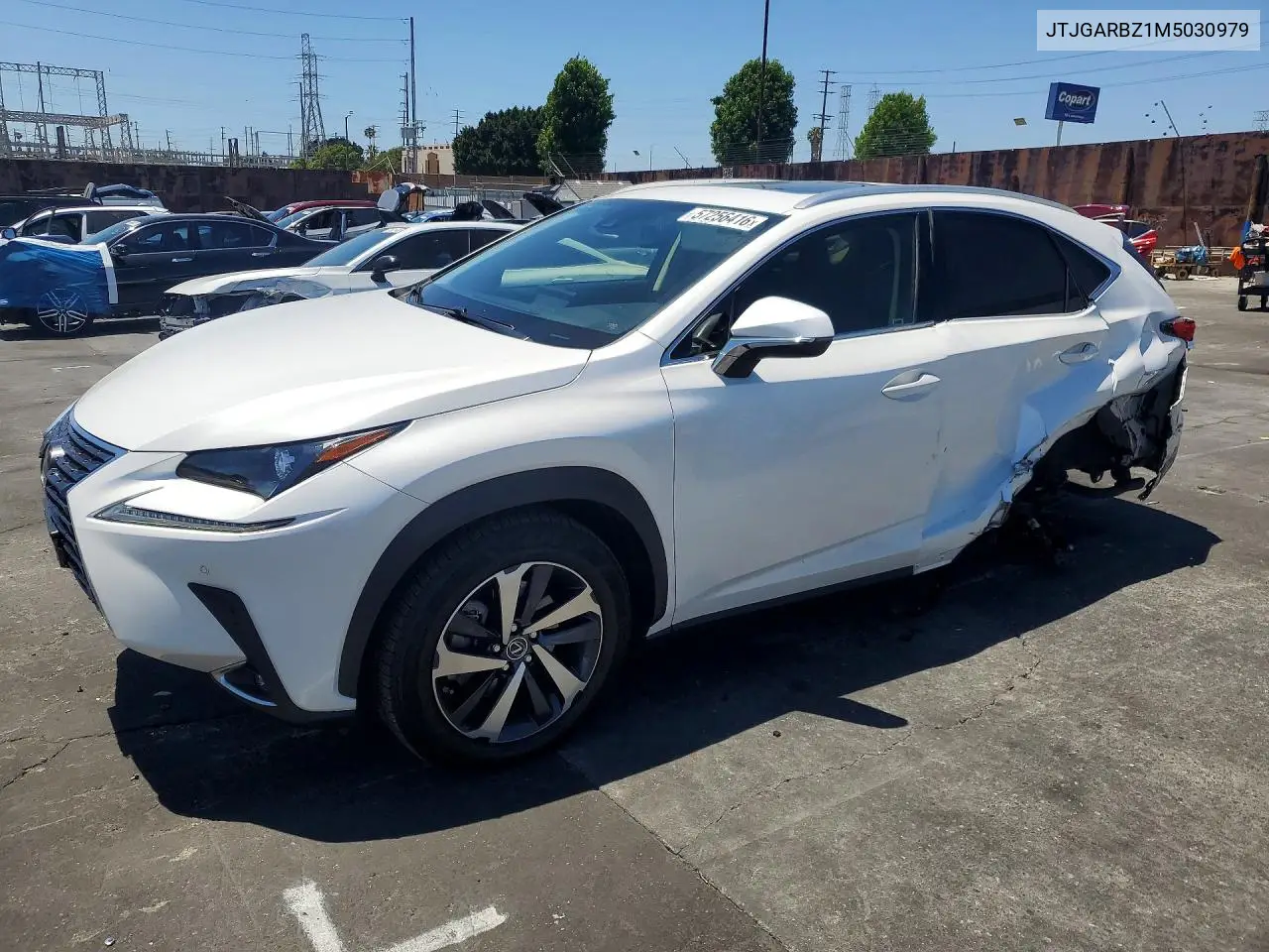 2021 Lexus Nx 300 Base VIN: JTJGARBZ1M5030979 Lot: 57256416