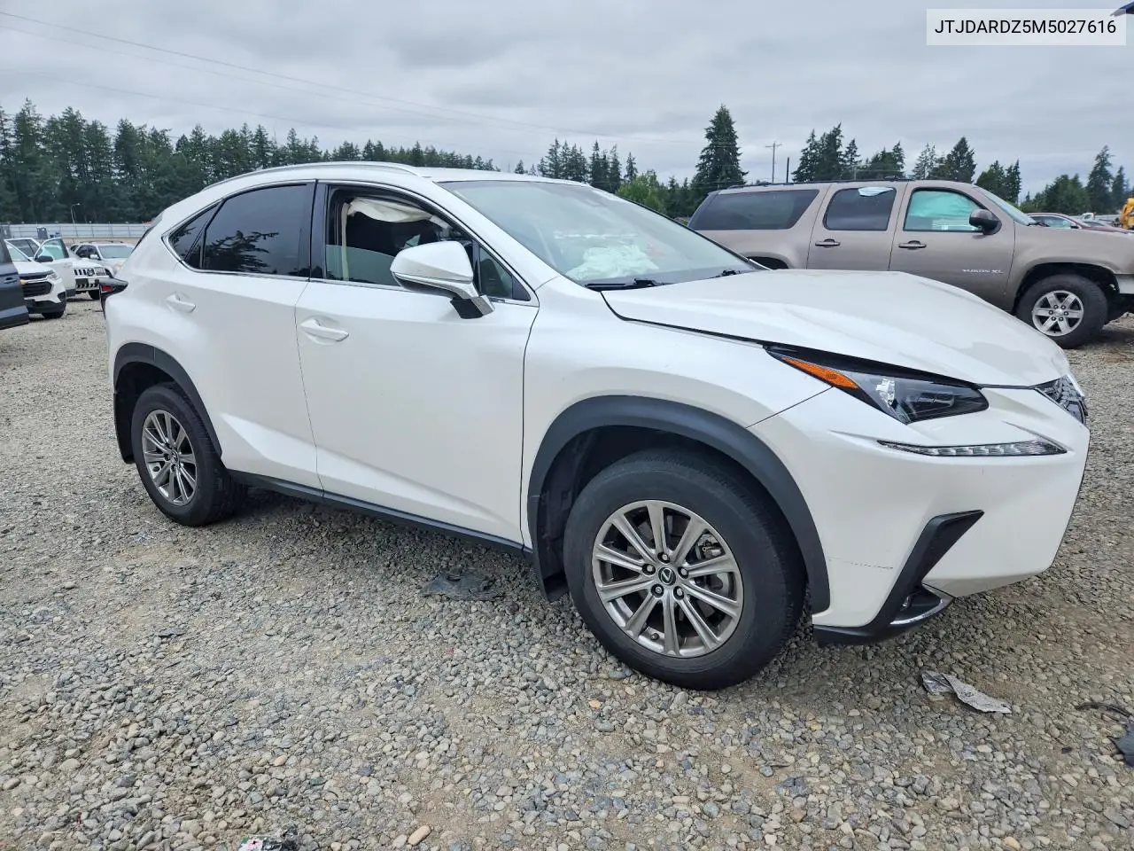 2021 Lexus Nx 300 Base VIN: JTJDARDZ5M5027616 Lot: 59018836