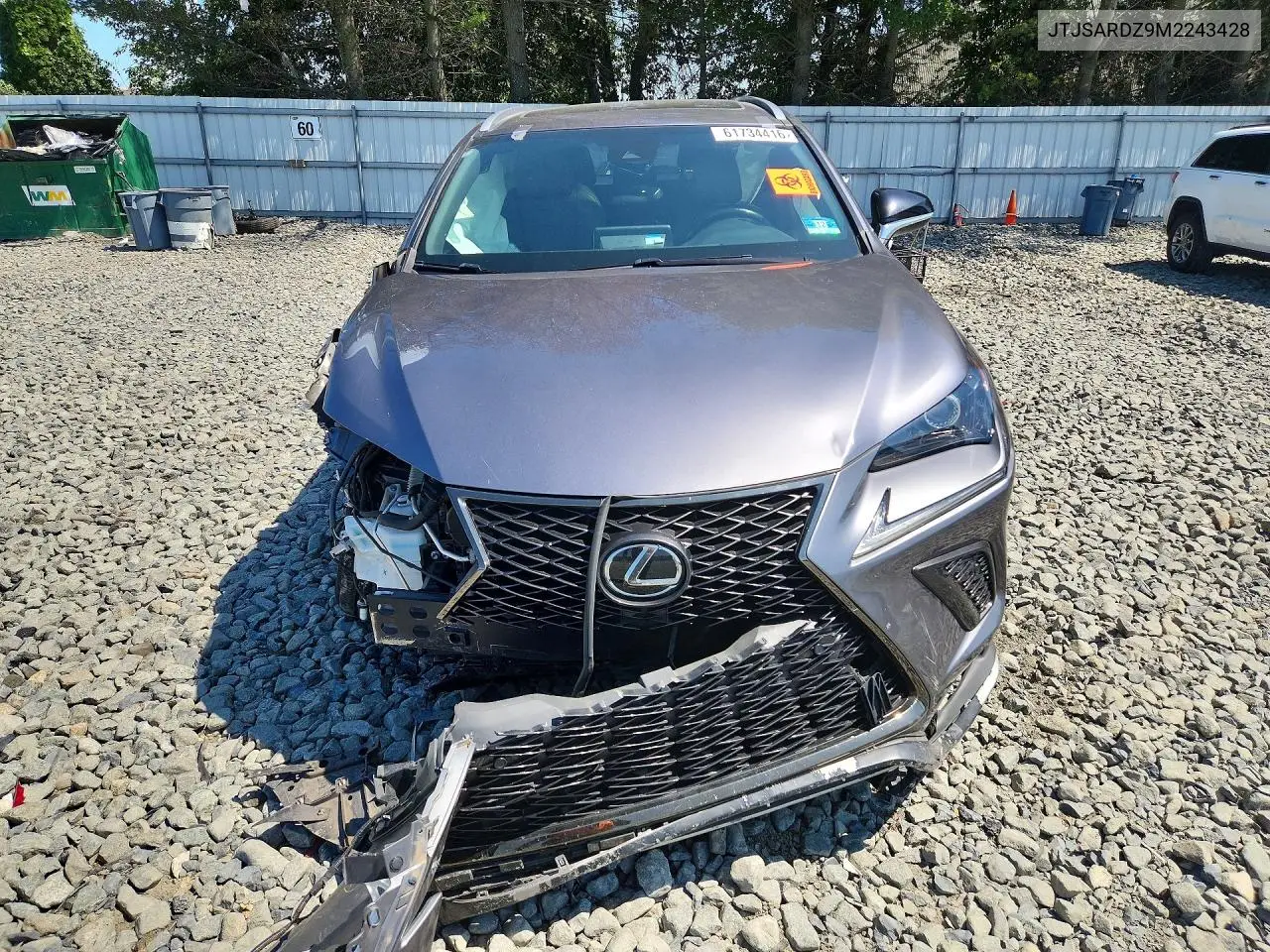 2021 Lexus Nx 300 F Sport VIN: JTJSARDZ9M2243428 Lot: 61734416