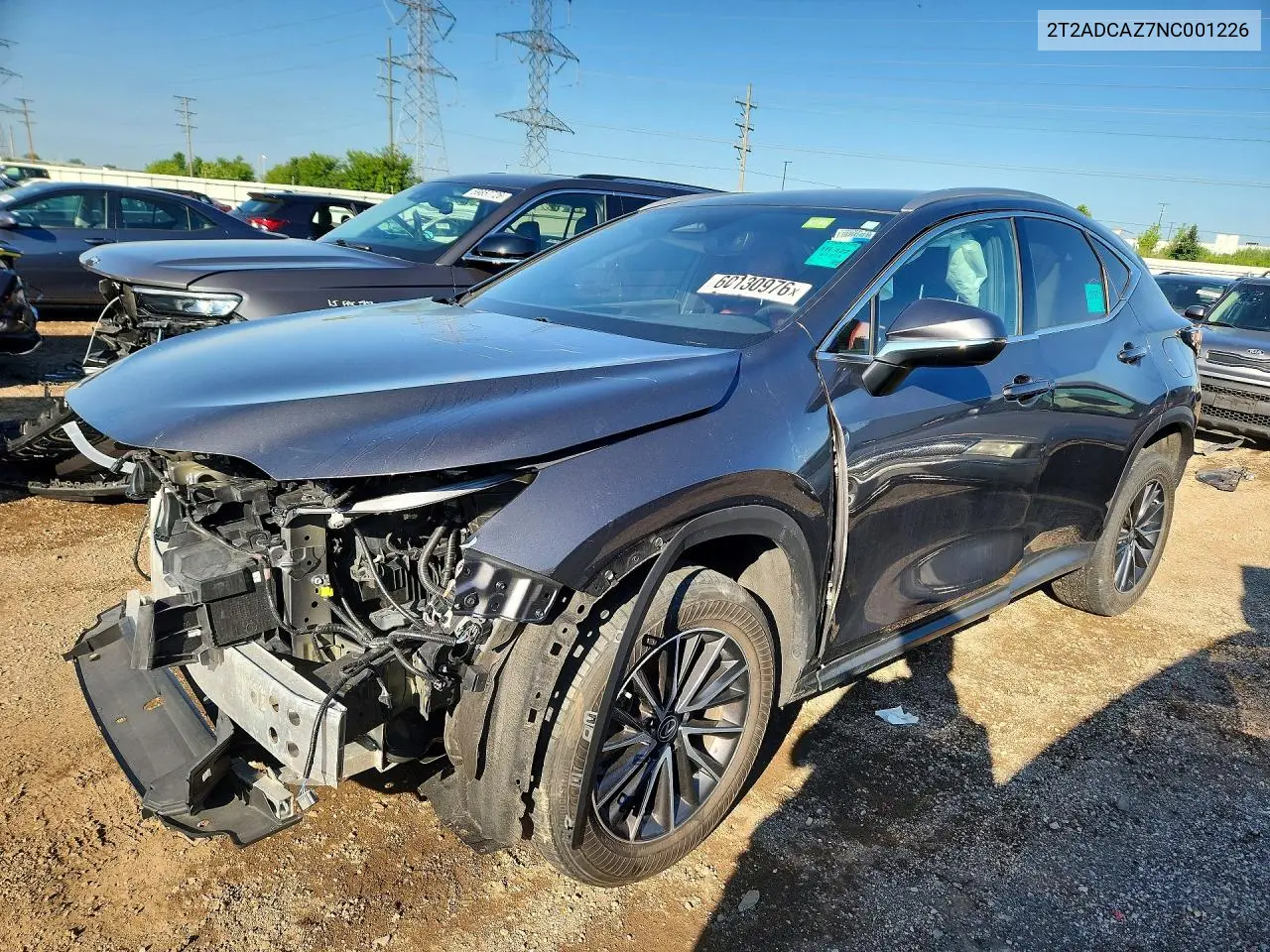 2022 Lexus Nx 250 VIN: 2T2ADCAZ7NC001226 Lot: 60130976