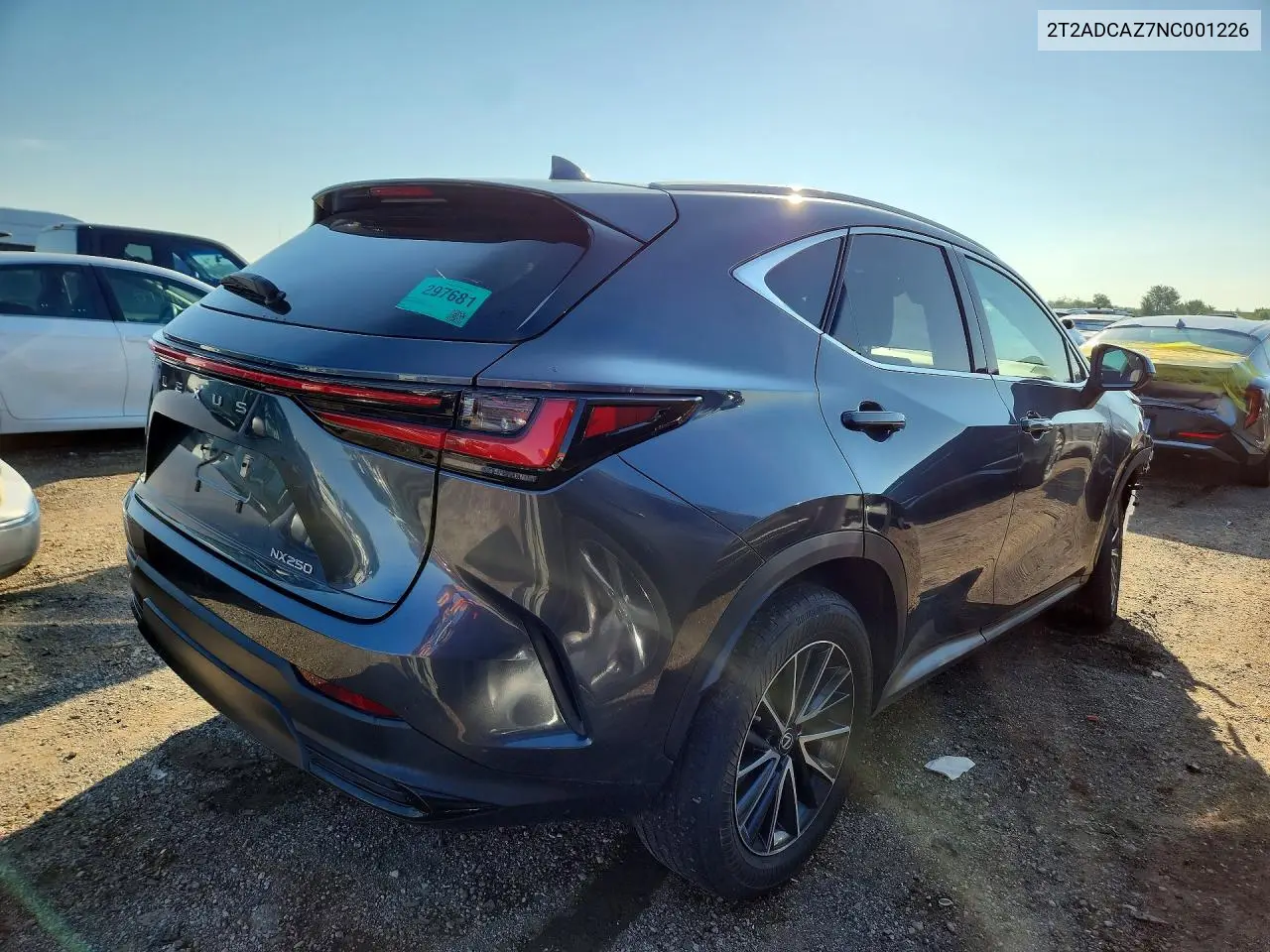 2022 Lexus Nx 250 VIN: 2T2ADCAZ7NC001226 Lot: 60130976