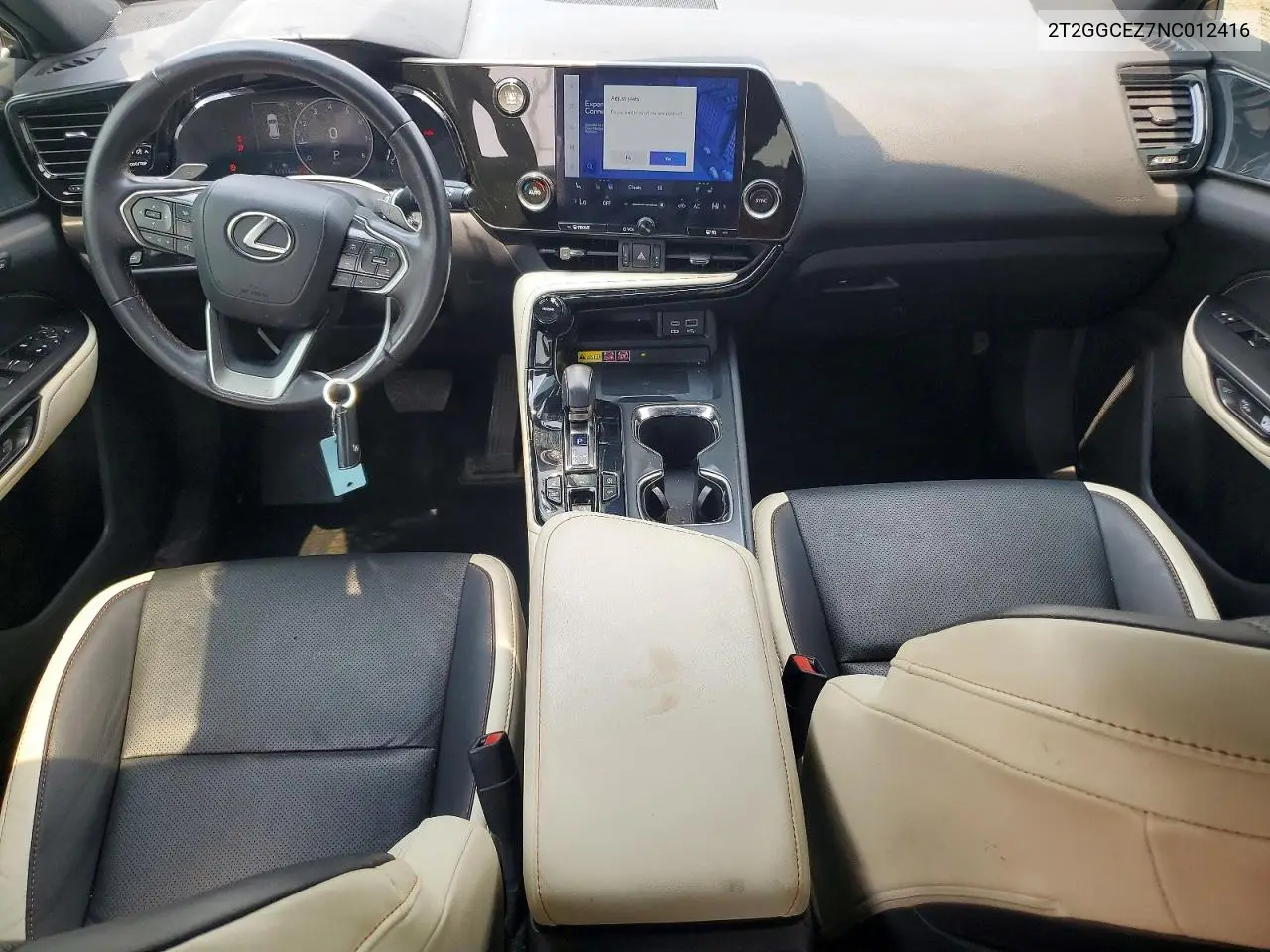 2022 Lexus Nx 350 VIN: 2T2GGCEZ7NC012416 Lot: 60966586