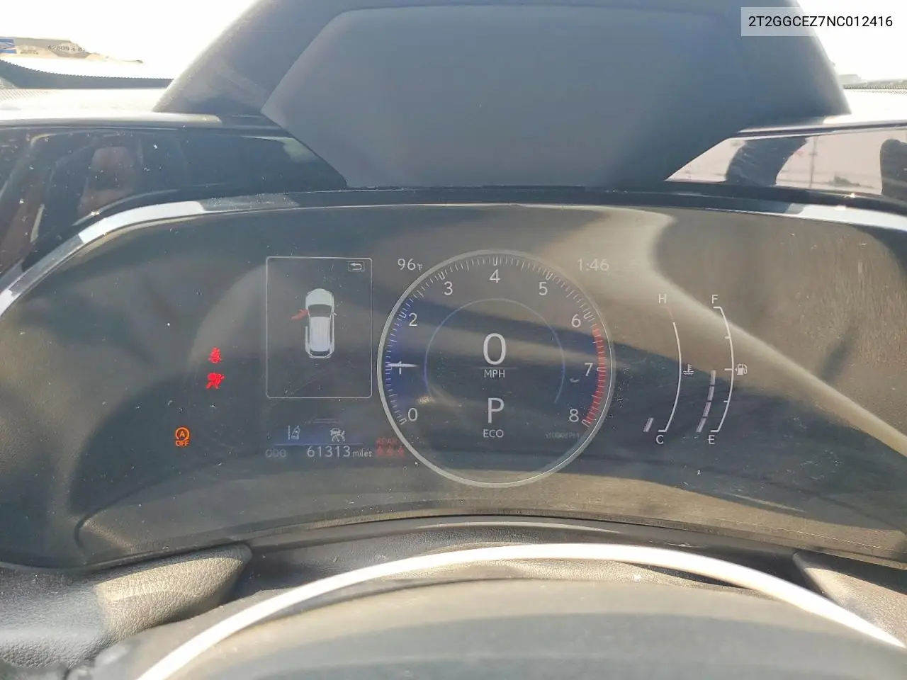 2022 Lexus Nx 350 VIN: 2T2GGCEZ7NC012416 Lot: 60966586