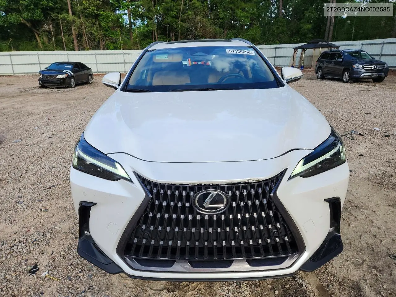 2022 Lexus Nx 250 VIN: 2T2GDCAZ4NC002585 Lot: 61189356
