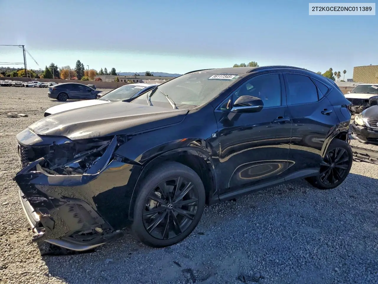 2T2KGCEZ0NC011389 2022 Lexus Nx 350