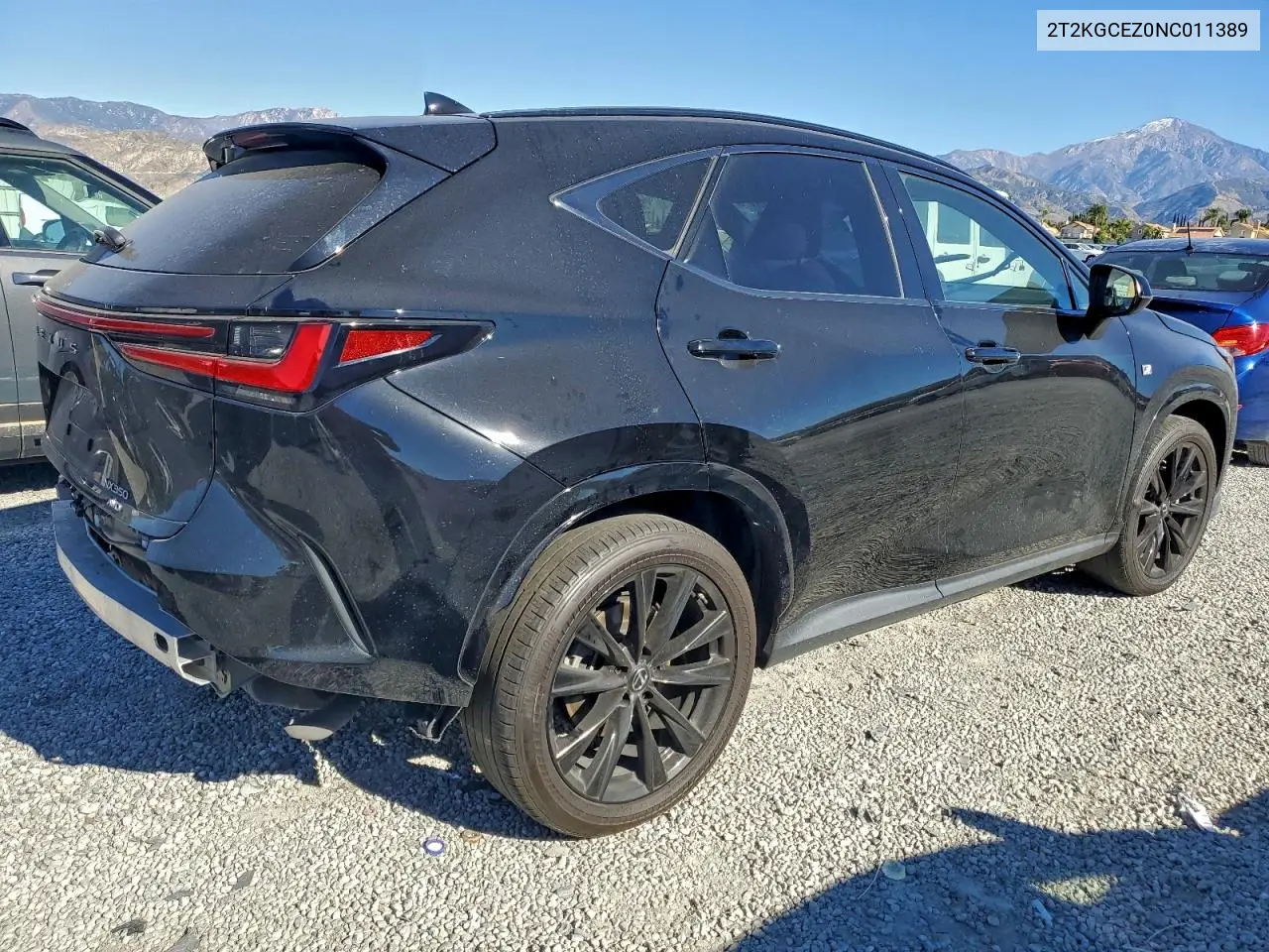 2T2KGCEZ0NC011389 2022 Lexus Nx 350
