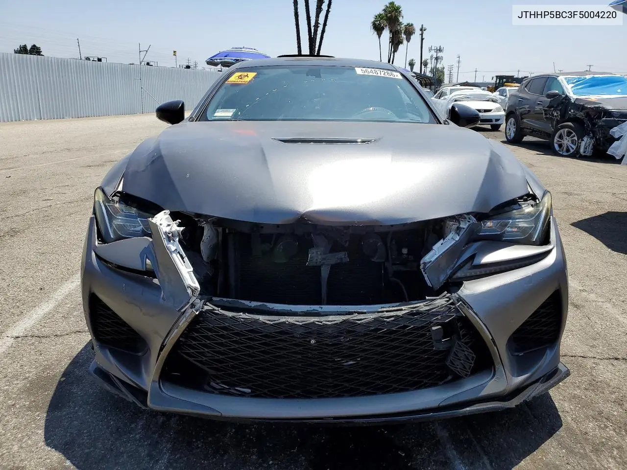 2015 Lexus Rc F Base VIN: JTHHP5BC3F5004220 Lot: 56487286