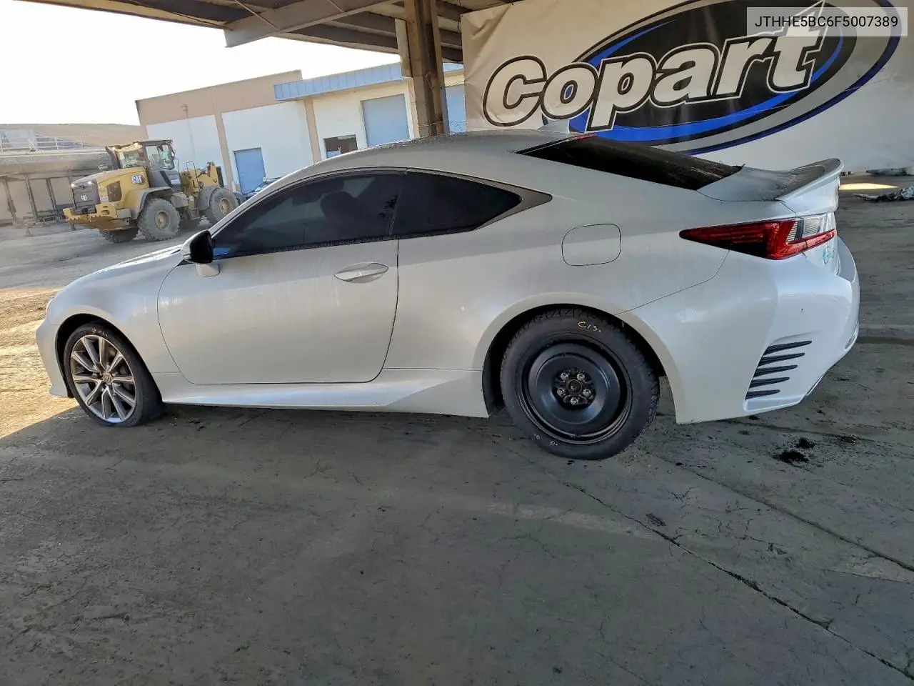 2015 Lexus Rc 350 VIN: JTHHE5BC6F5007389 Lot: 95011805