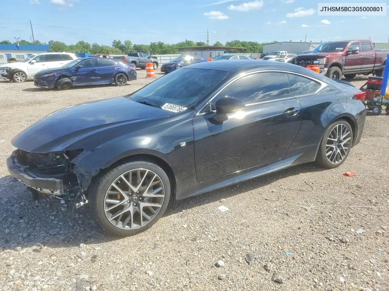 2016 Lexus Rc 300 VIN: JTHSM5BC3G5000801 Lot: 51669766