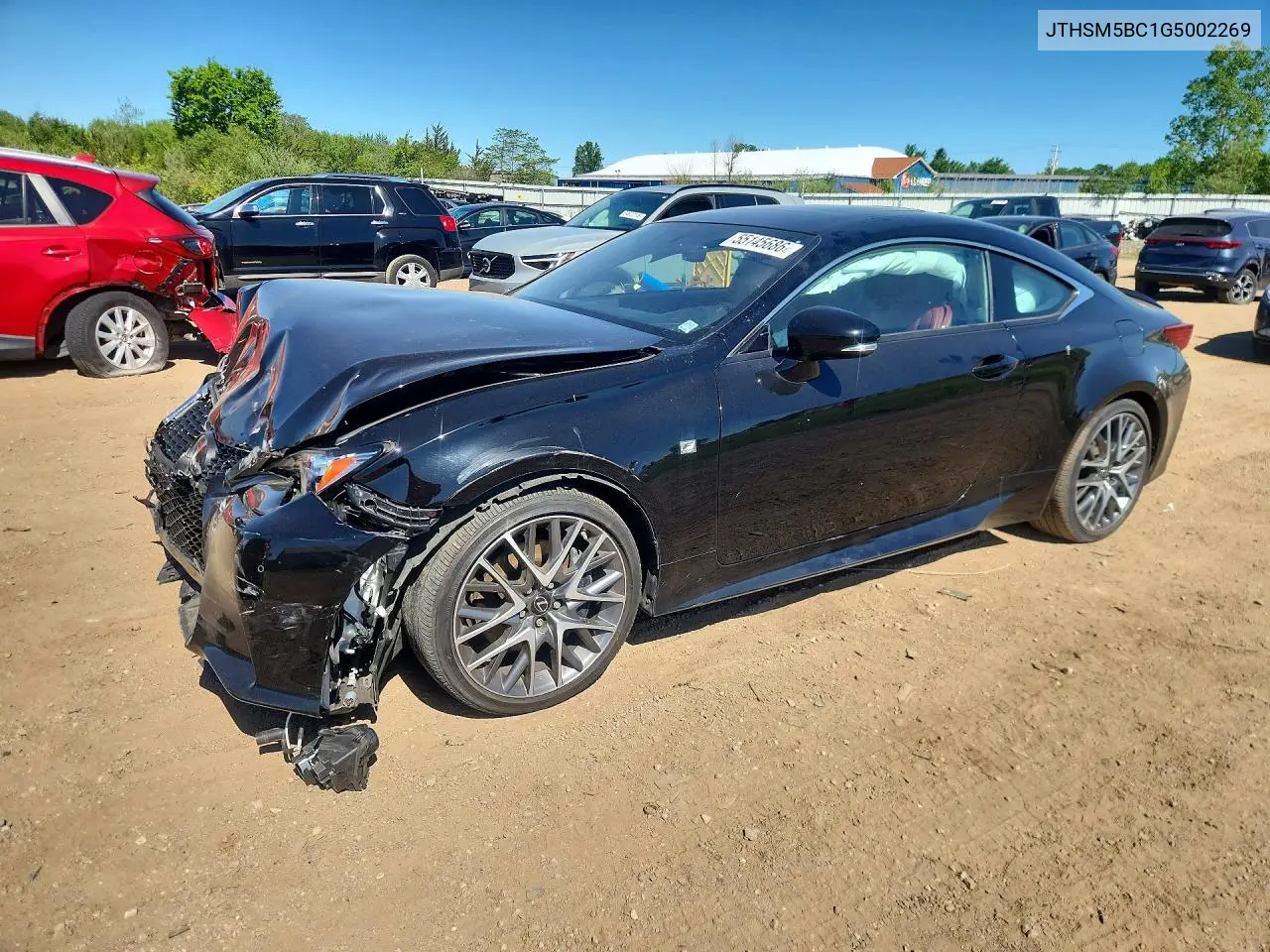 2016 Lexus Rc VIN: JTHSM5BC1G5002269 Lot: 55145686