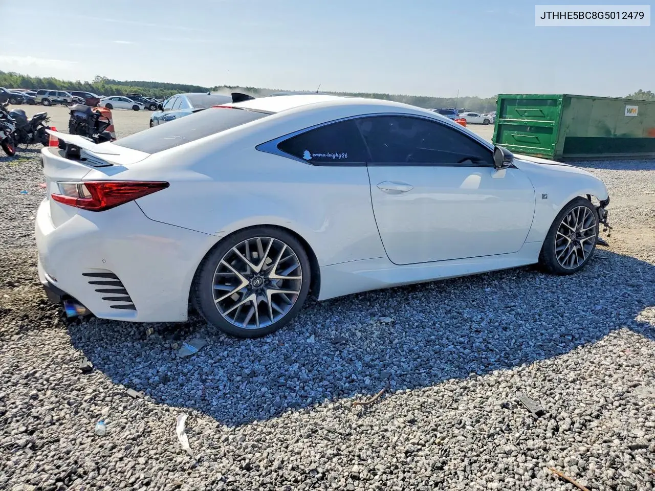 2016 Lexus Rc 350 VIN: JTHHE5BC8G5012479 Lot: 61381976