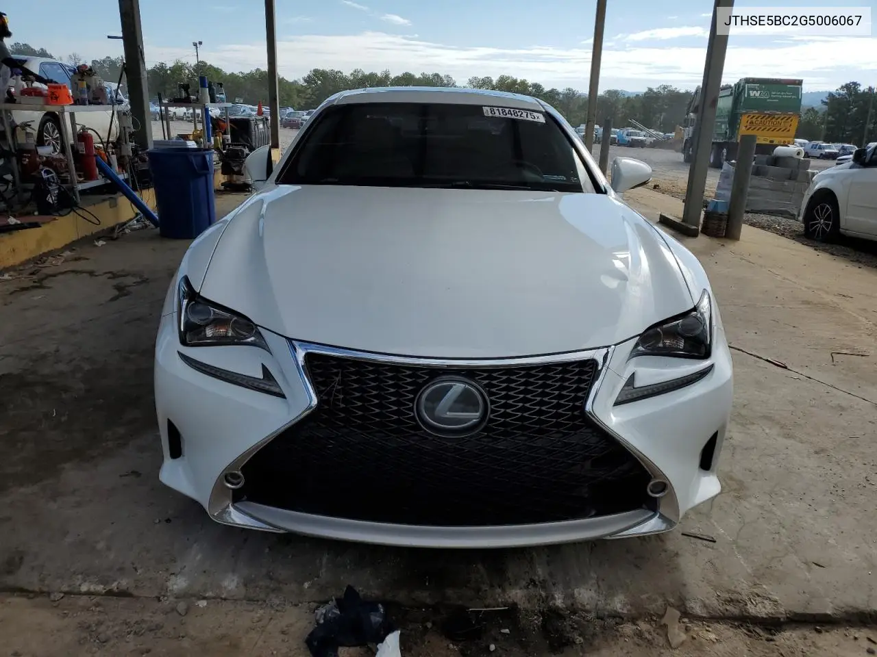 2016 Lexus Rc 350 VIN: JTHSE5BC2G5006067 Lot: 81848275