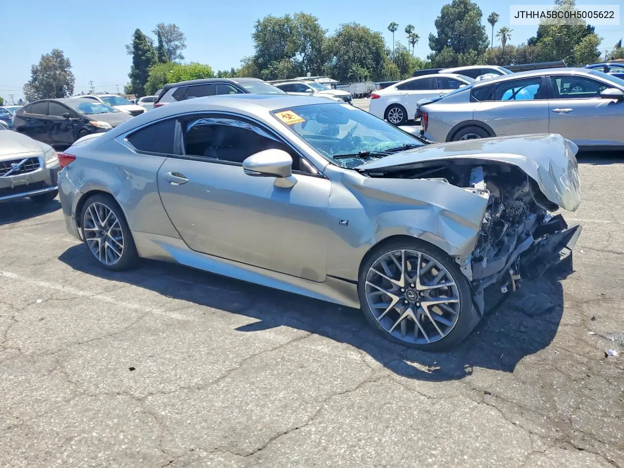 2017 Lexus Rc 200T VIN: JTHHA5BC0H5005622 Lot: 57041966