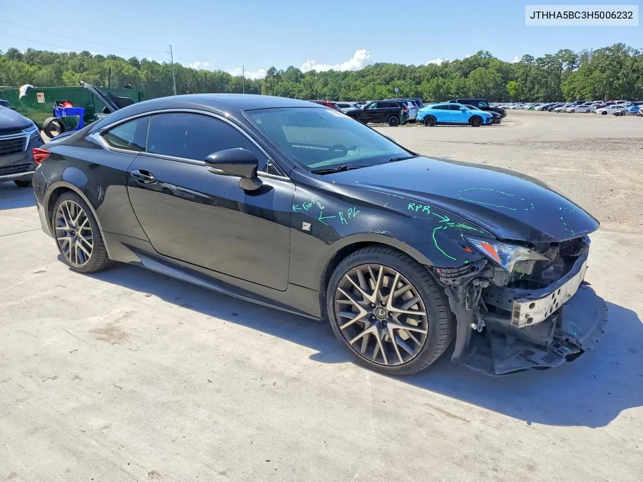 2017 Lexus Rc 200T VIN: JTHHA5BC3H5006232 Lot: 60656216