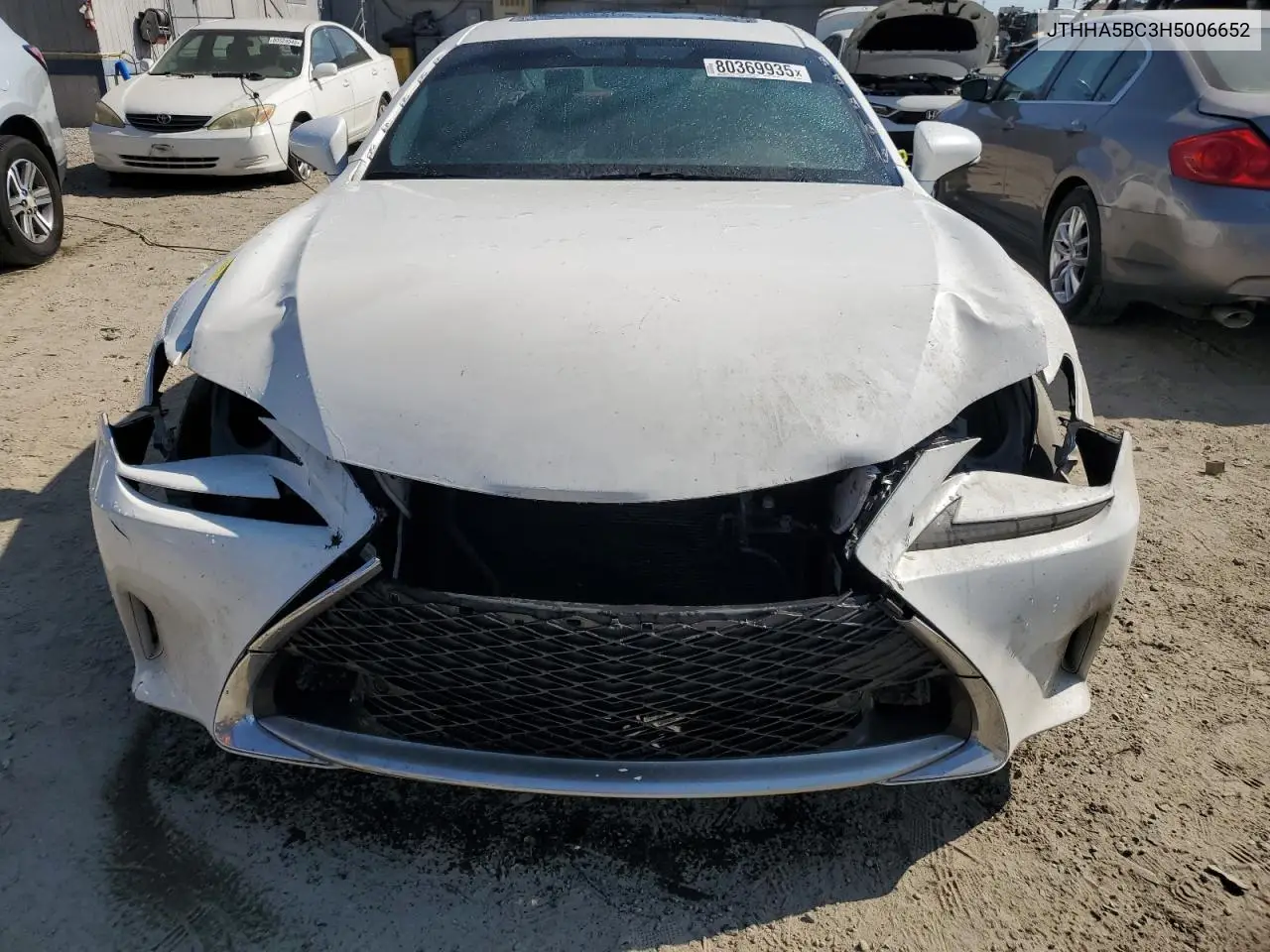 2017 Lexus Rc 200T VIN: JTHHA5BC3H5006652 Lot: 80369935