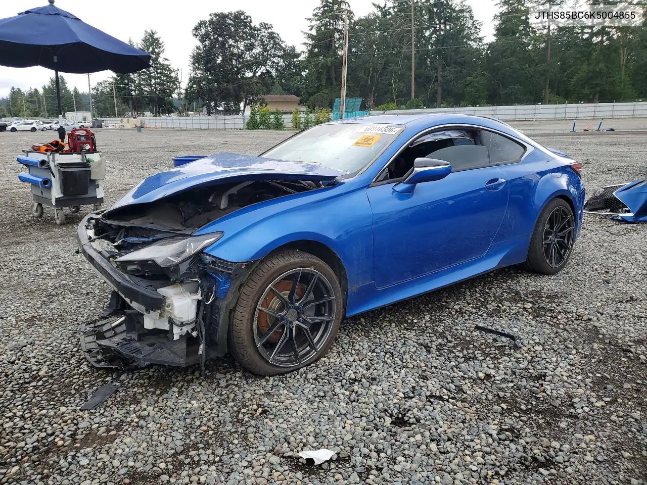 2019 Lexus Rc 300 VIN: JTHS85BC6K5004855 Lot: 60916506