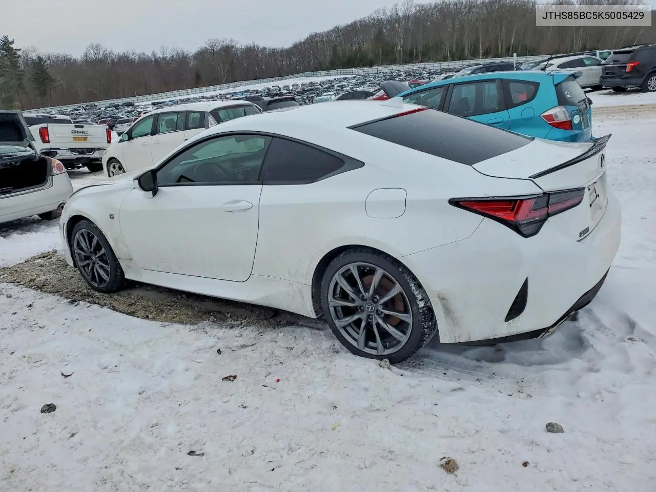 2019 Lexus Rc 300 VIN: JTHS85BC5K5005429 Lot: 99099305