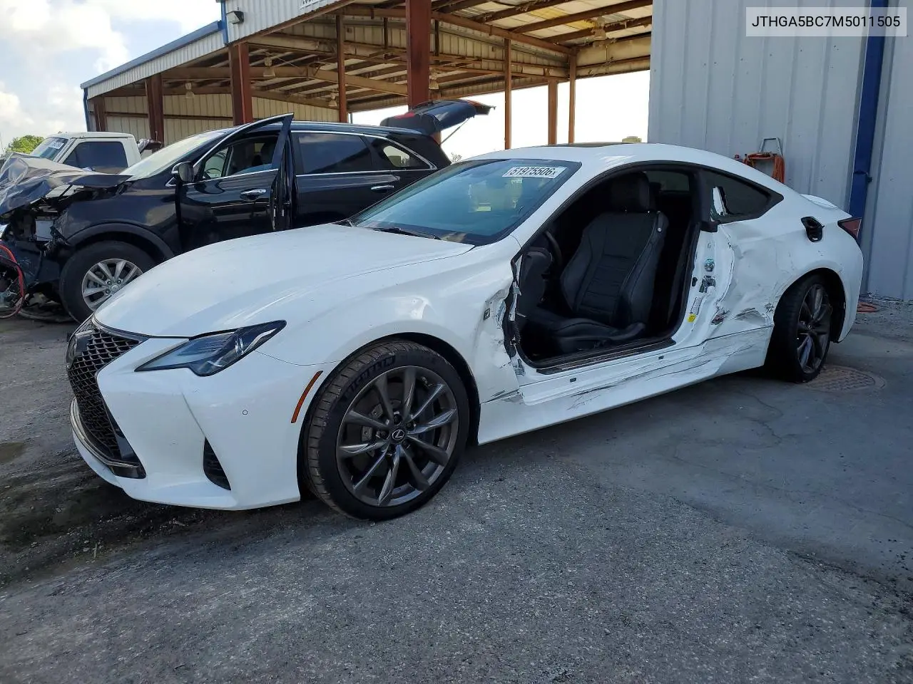 2021 Lexus Rc 300 F Sport VIN: JTHGA5BC7M5011505 Lot: 51975506