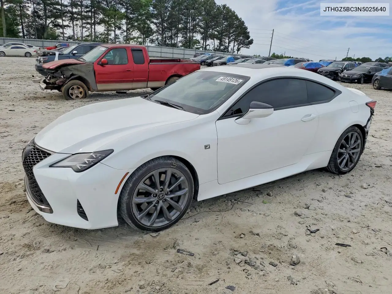 2022 Lexus Rc VIN: JTHGZ5BC3N5025640 Lot: 49149126