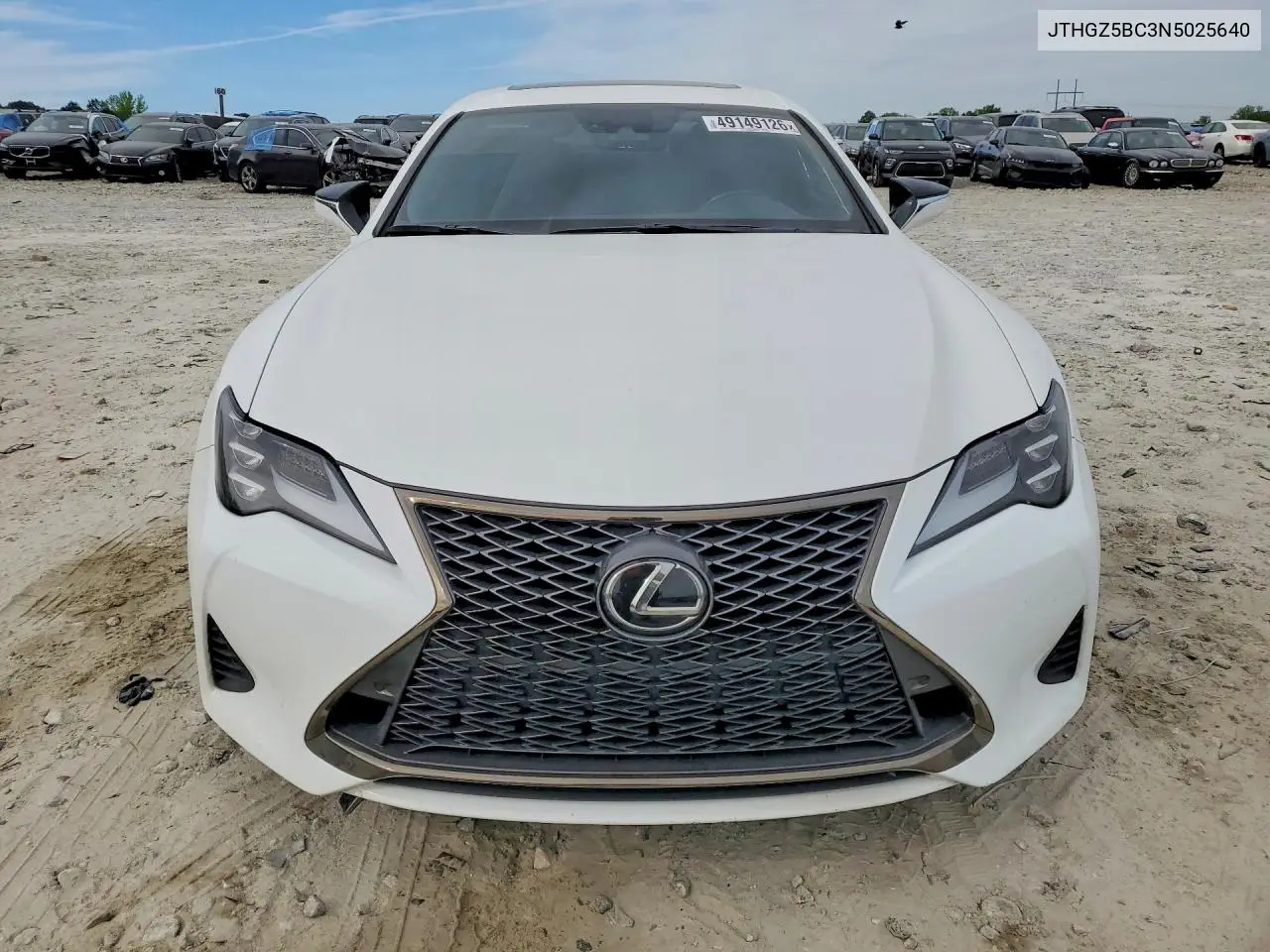 2022 Lexus Rc VIN: JTHGZ5BC3N5025640 Lot: 49149126