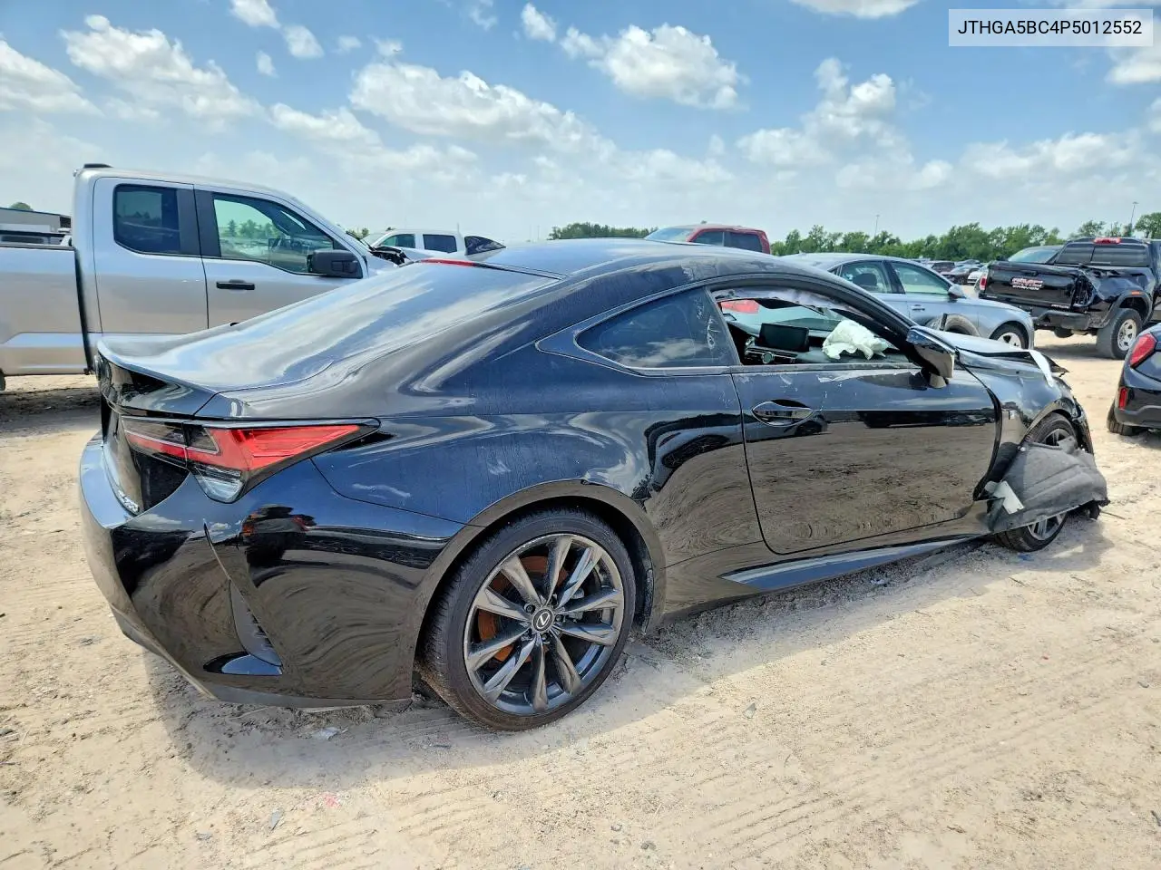 2023 Lexus Rc 300 F Sport VIN: JTHGA5BC4P5012552 Lot: 58572776