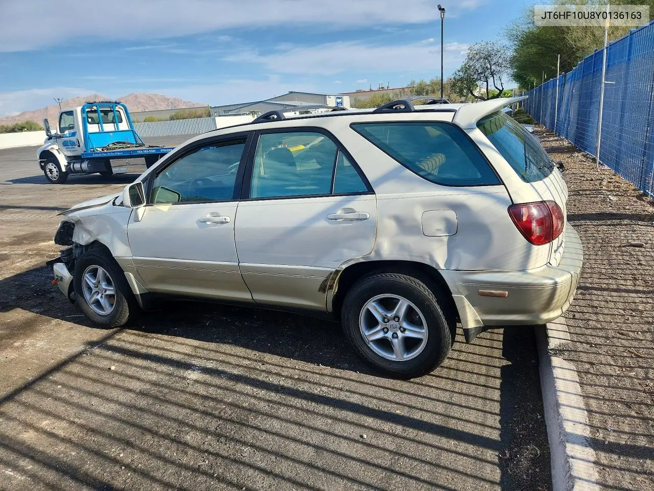 2000 Lexus Rx 300 VIN: JT6HF10U8Y0136163 Lot: 62163556