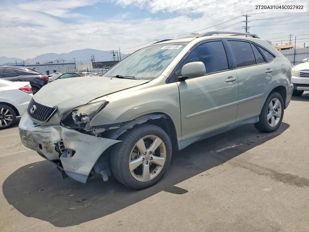 2005 Lexus Rx 330 VIN: 2T2GA31U45C027922 Lot: 60681136
