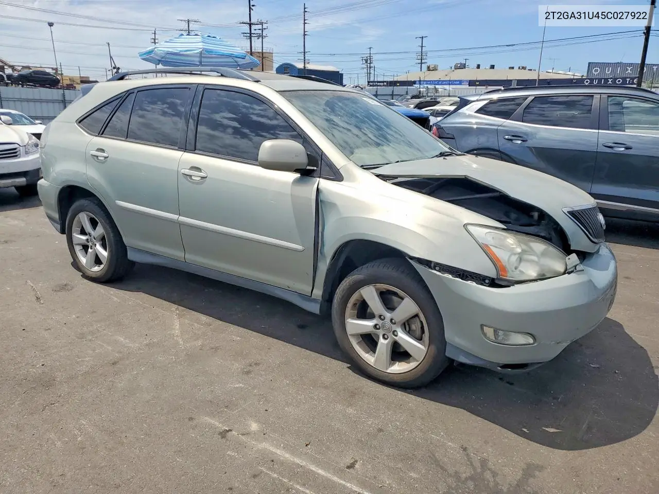 2005 Lexus Rx 330 VIN: 2T2GA31U45C027922 Lot: 60681136