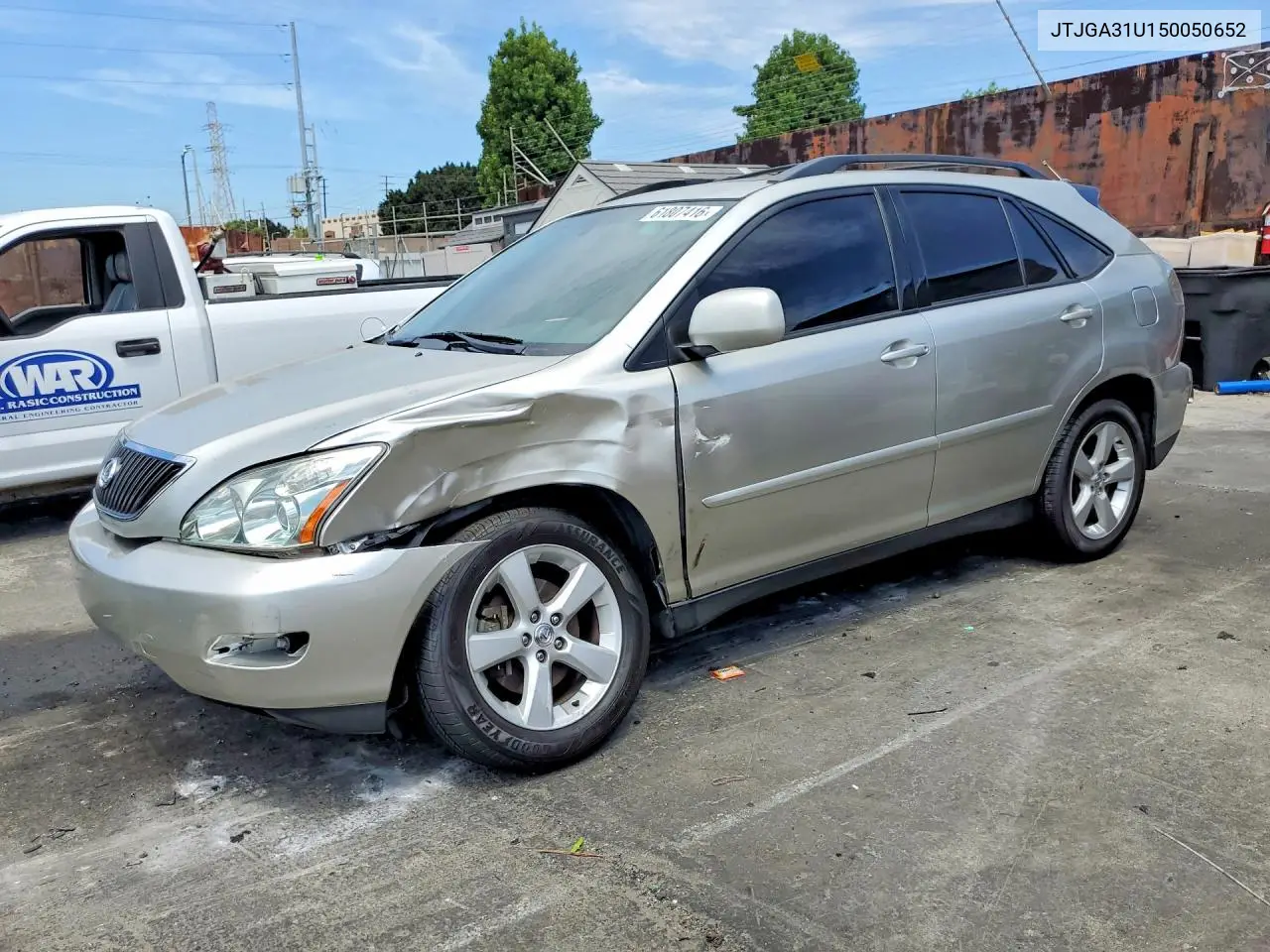 2005 Lexus Rx 330 VIN: JTJGA31U150050652 Lot: 61807416
