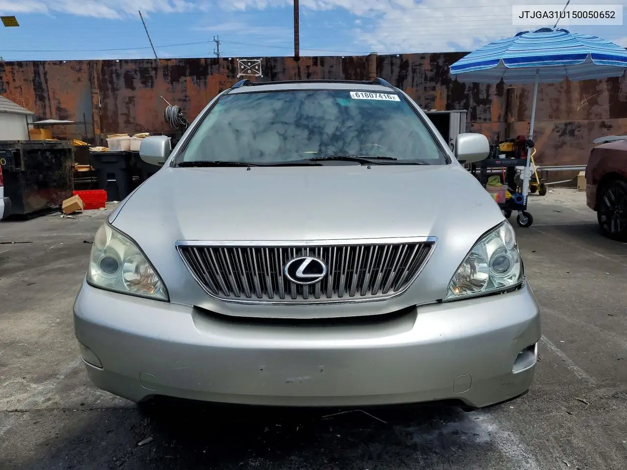 2005 Lexus Rx 330 VIN: JTJGA31U150050652 Lot: 61807416