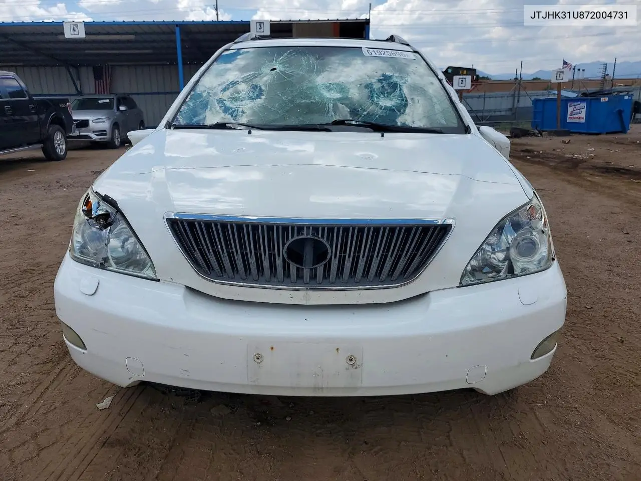 2007 Lexus Rx 350 VIN: JTJHK31U872004731 Lot: 61925696
