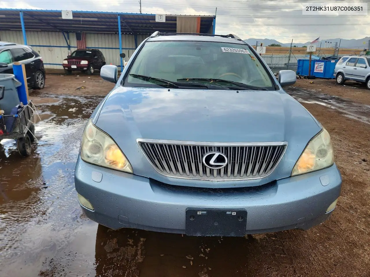 2007 Lexus Rx 350 VIN: 2T2HK31U87C006351 Lot: 62326596