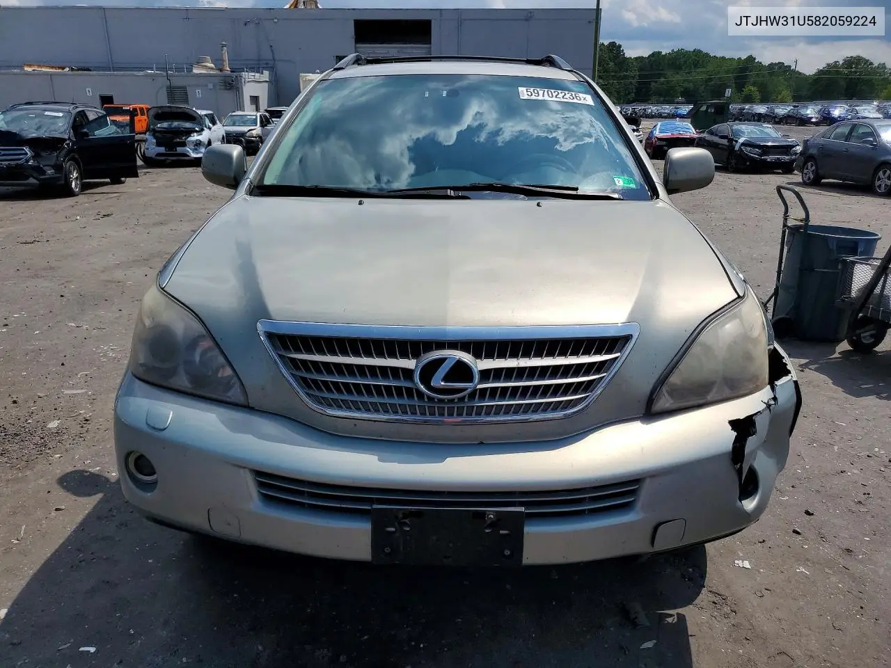 2008 Lexus Rx 400H VIN: JTJHW31U582059224 Lot: 59702236