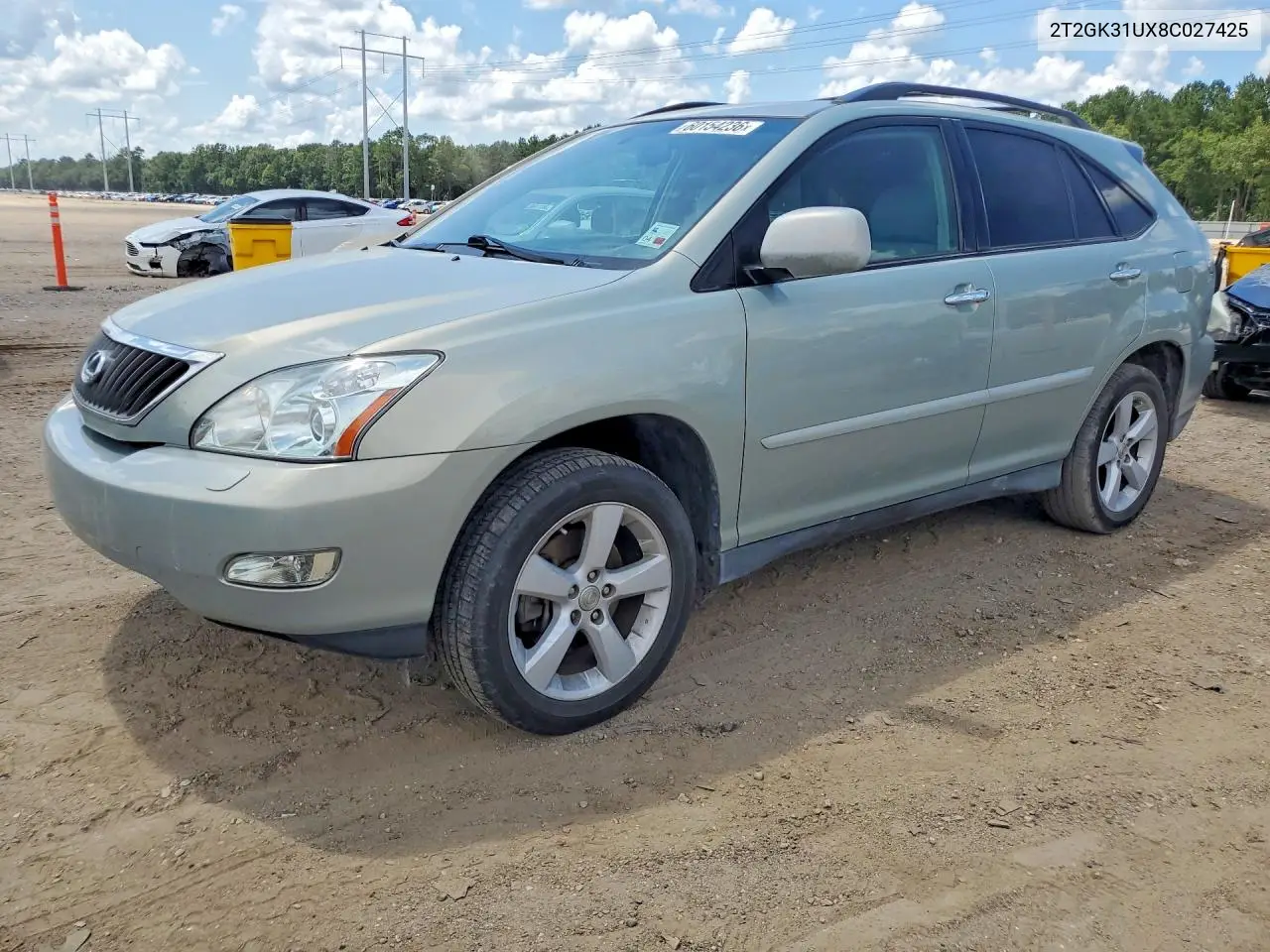 2008 Lexus Rx 350 VIN: 2T2GK31UX8C027425 Lot: 60154236
