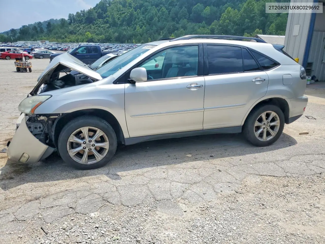 2008 Lexus Rx 350 VIN: 2T2GK31UX8C029692 Lot: 61137006