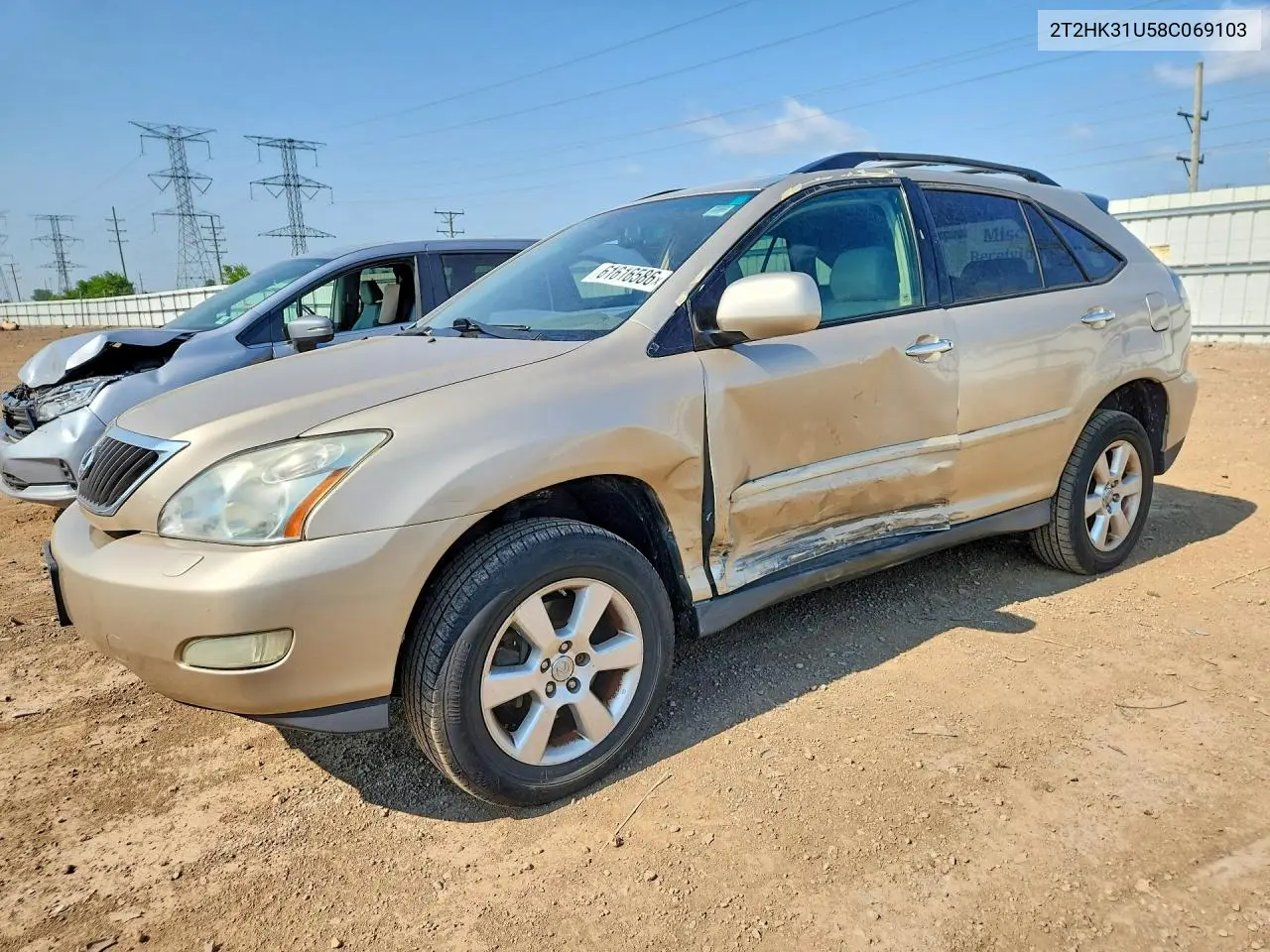 2008 Lexus Rx 350 VIN: 2T2HK31U58C069103 Lot: 61616586