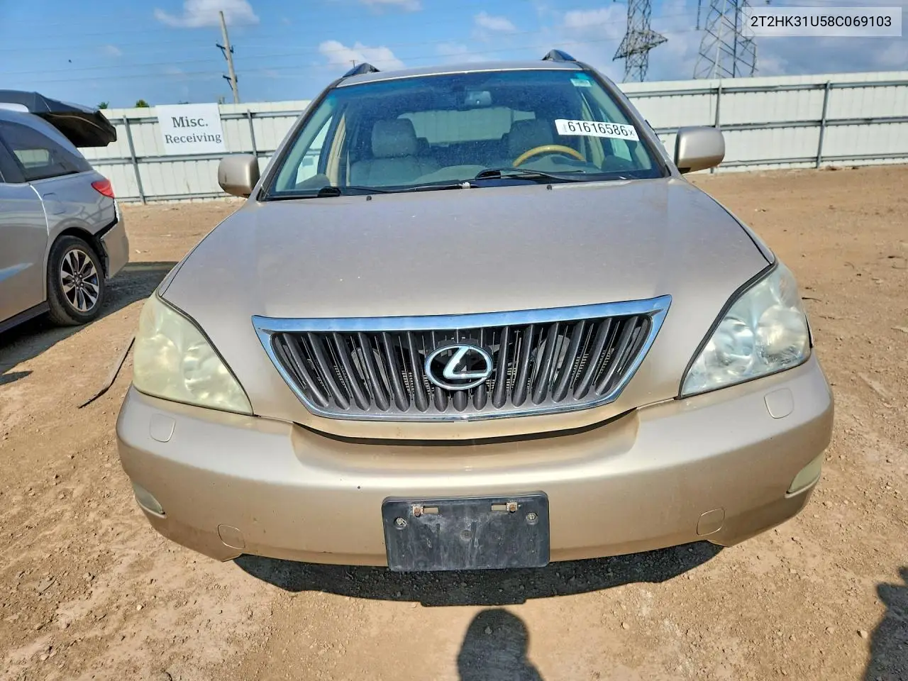 2008 Lexus Rx 350 VIN: 2T2HK31U58C069103 Lot: 61616586