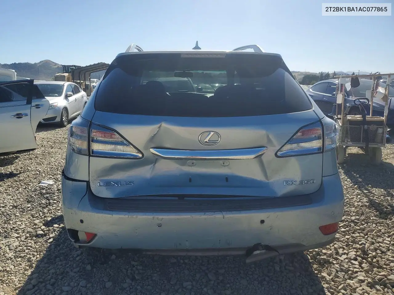 2010 Lexus Rx 350 VIN: 2T2BK1BA1AC077865 Lot: 53807036