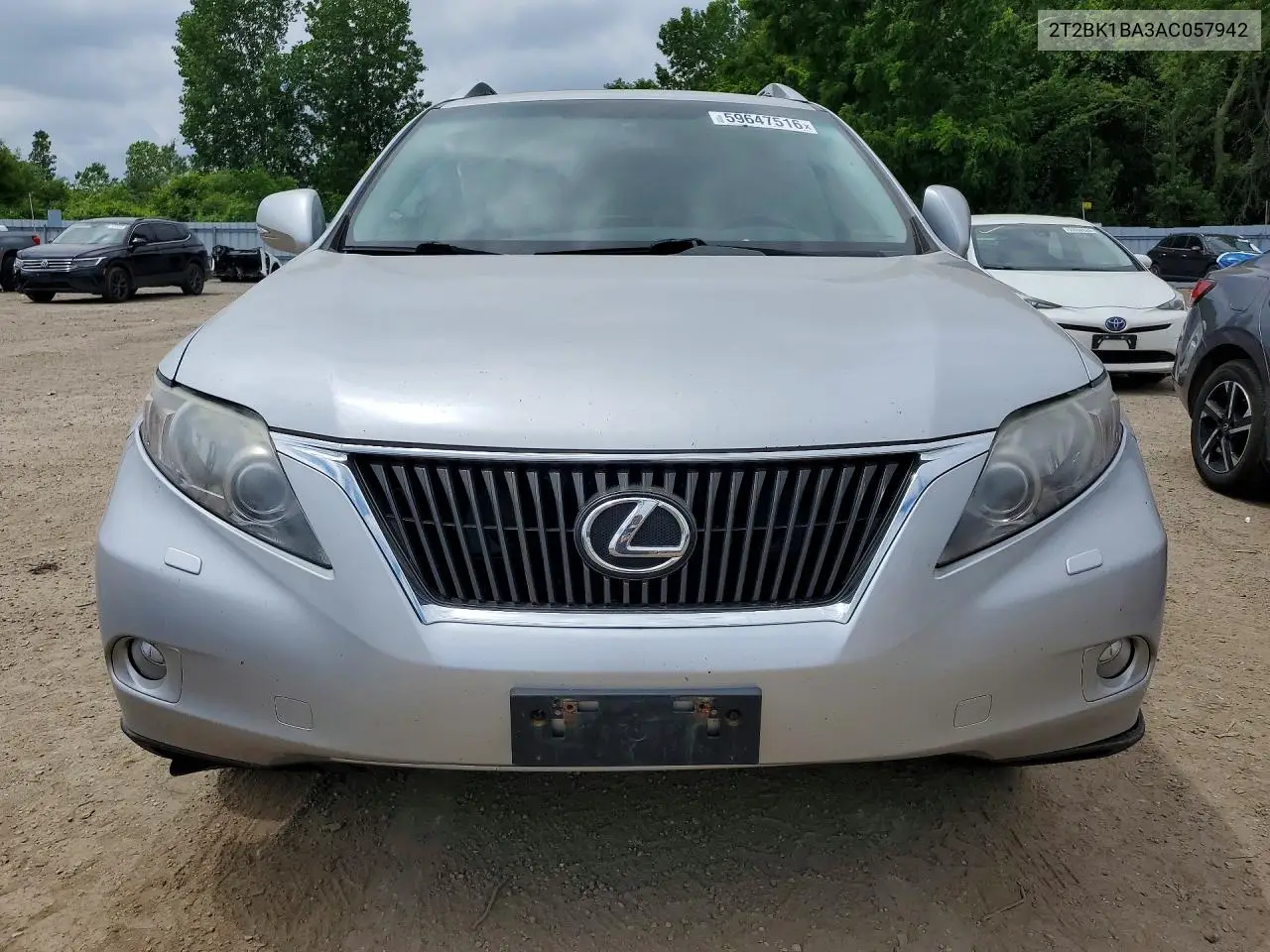 2010 Lexus Rx 350 VIN: 2T2BK1BA3AC057942 Lot: 59647516