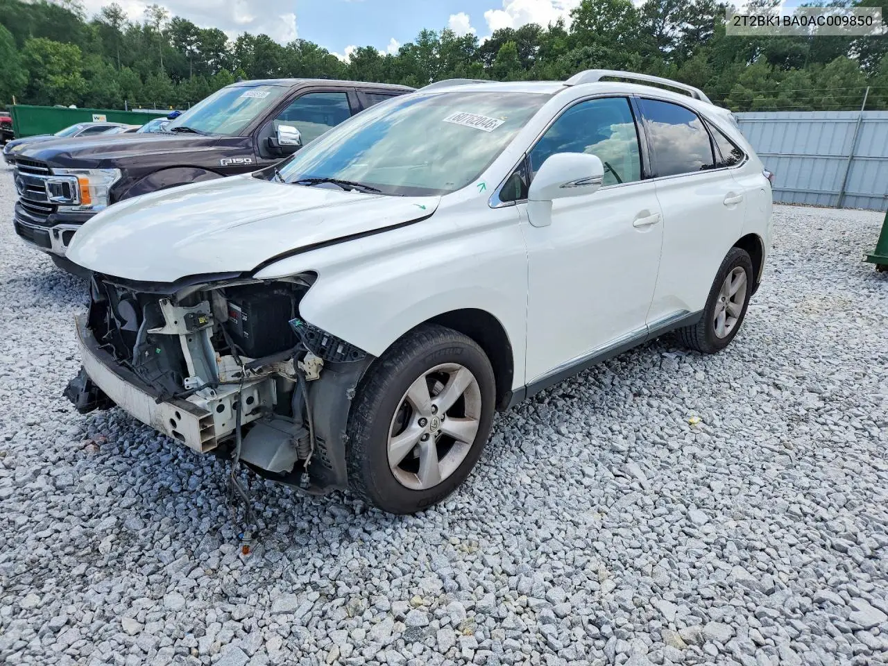 2010 Lexus Rx 350 VIN: 2T2BK1BA0AC009850 Lot: 60762046