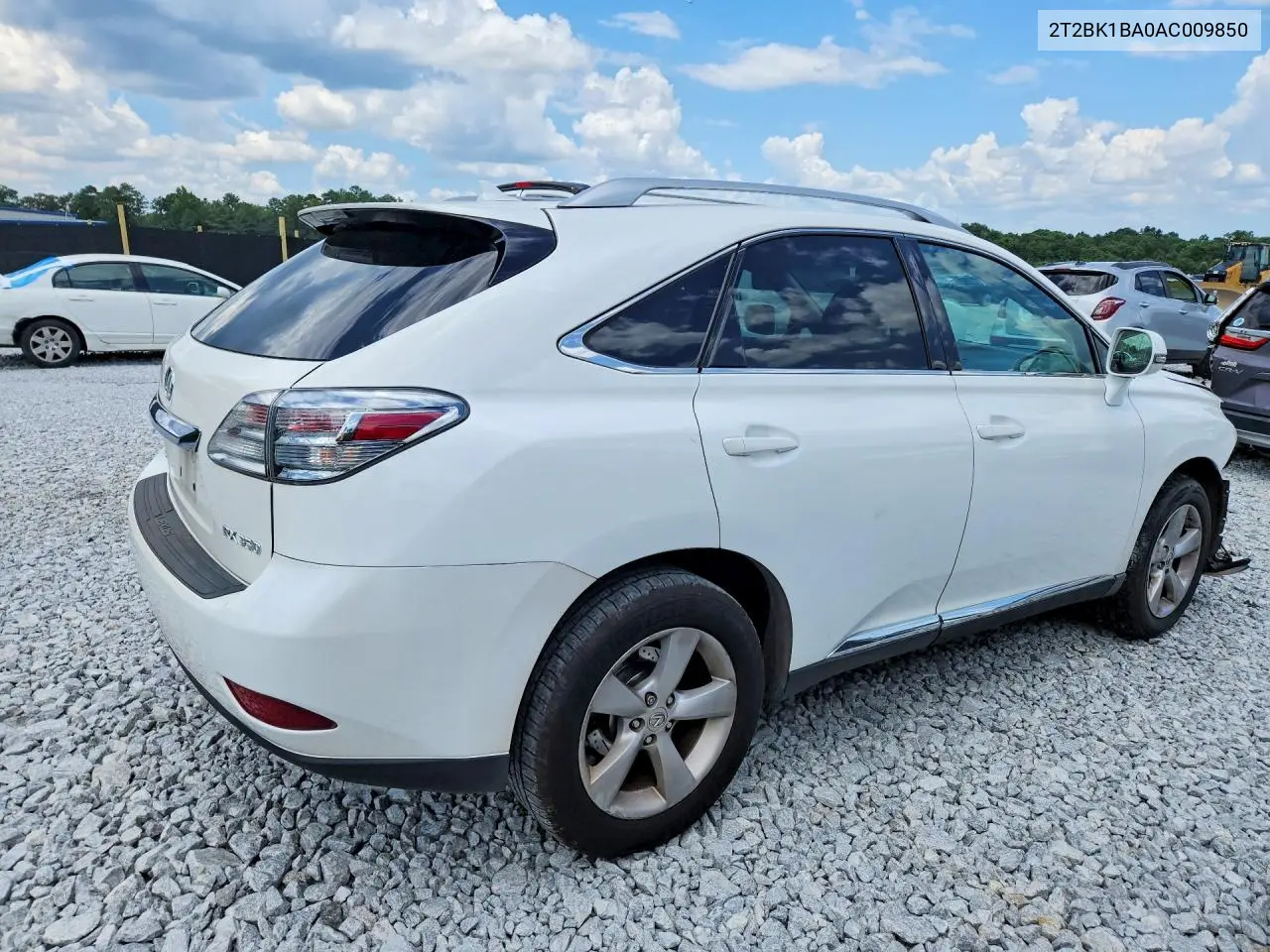2010 Lexus Rx 350 VIN: 2T2BK1BA0AC009850 Lot: 60762046