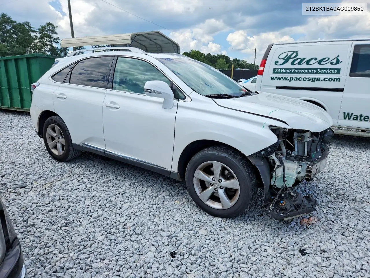 2010 Lexus Rx 350 VIN: 2T2BK1BA0AC009850 Lot: 60762046