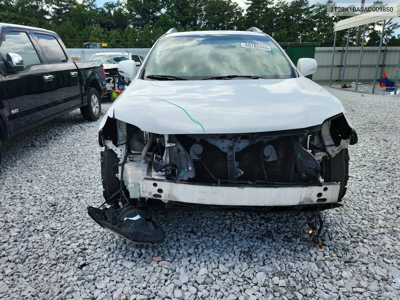 2010 Lexus Rx 350 VIN: 2T2BK1BA0AC009850 Lot: 60762046