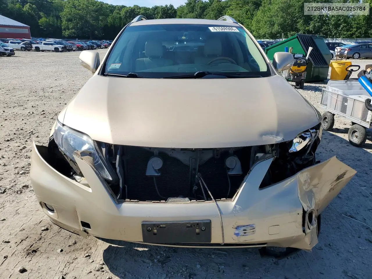 2010 Lexus Rx 350 VIN: 2T2BK1BA5AC025784 Lot: 61588986