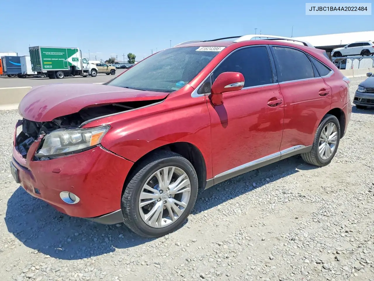 2010 Lexus Rx 450H VIN: JTJBC1BA4A2022484 Lot: 61624386
