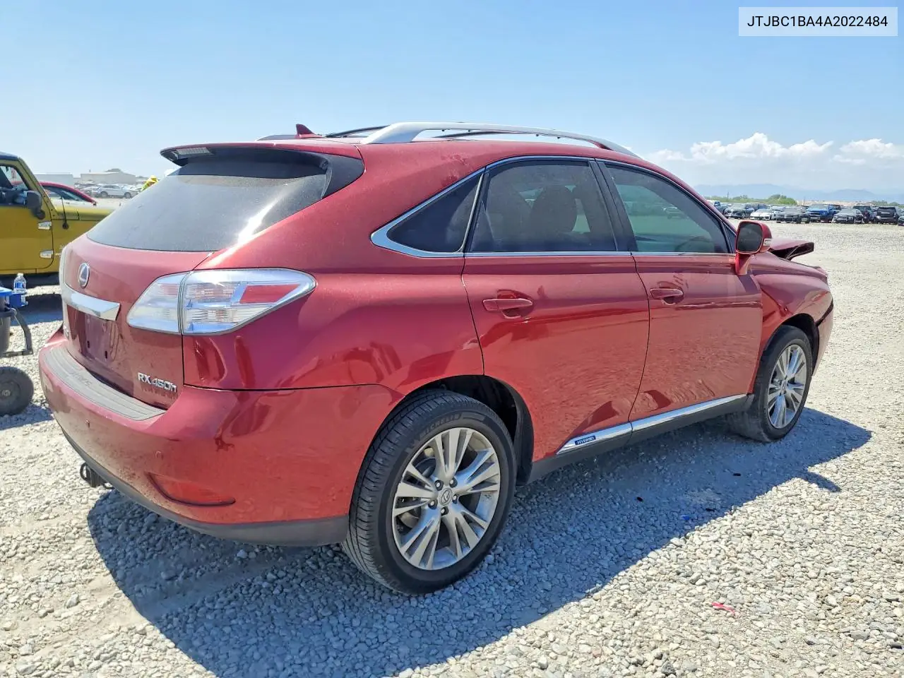 2010 Lexus Rx 450H VIN: JTJBC1BA4A2022484 Lot: 61624386