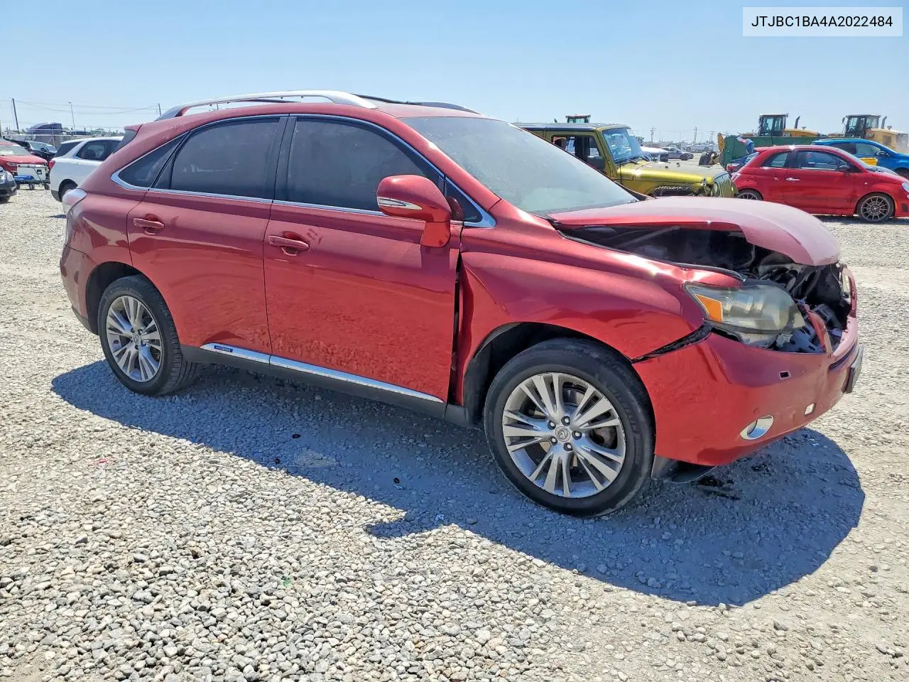 2010 Lexus Rx 450H VIN: JTJBC1BA4A2022484 Lot: 61624386
