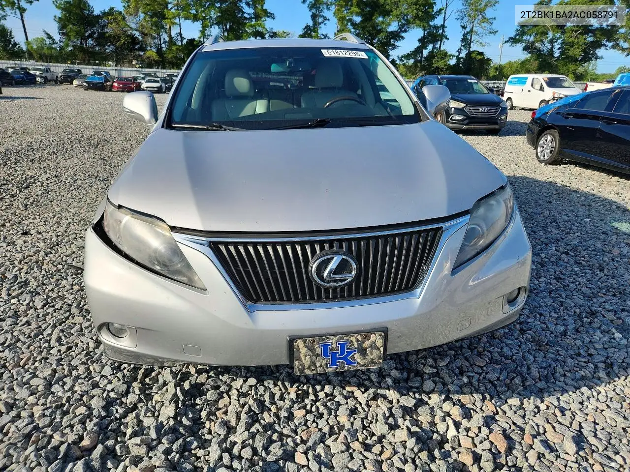 2010 Lexus Rx 350 VIN: 2T2BK1BA2AC058791 Lot: 61812296