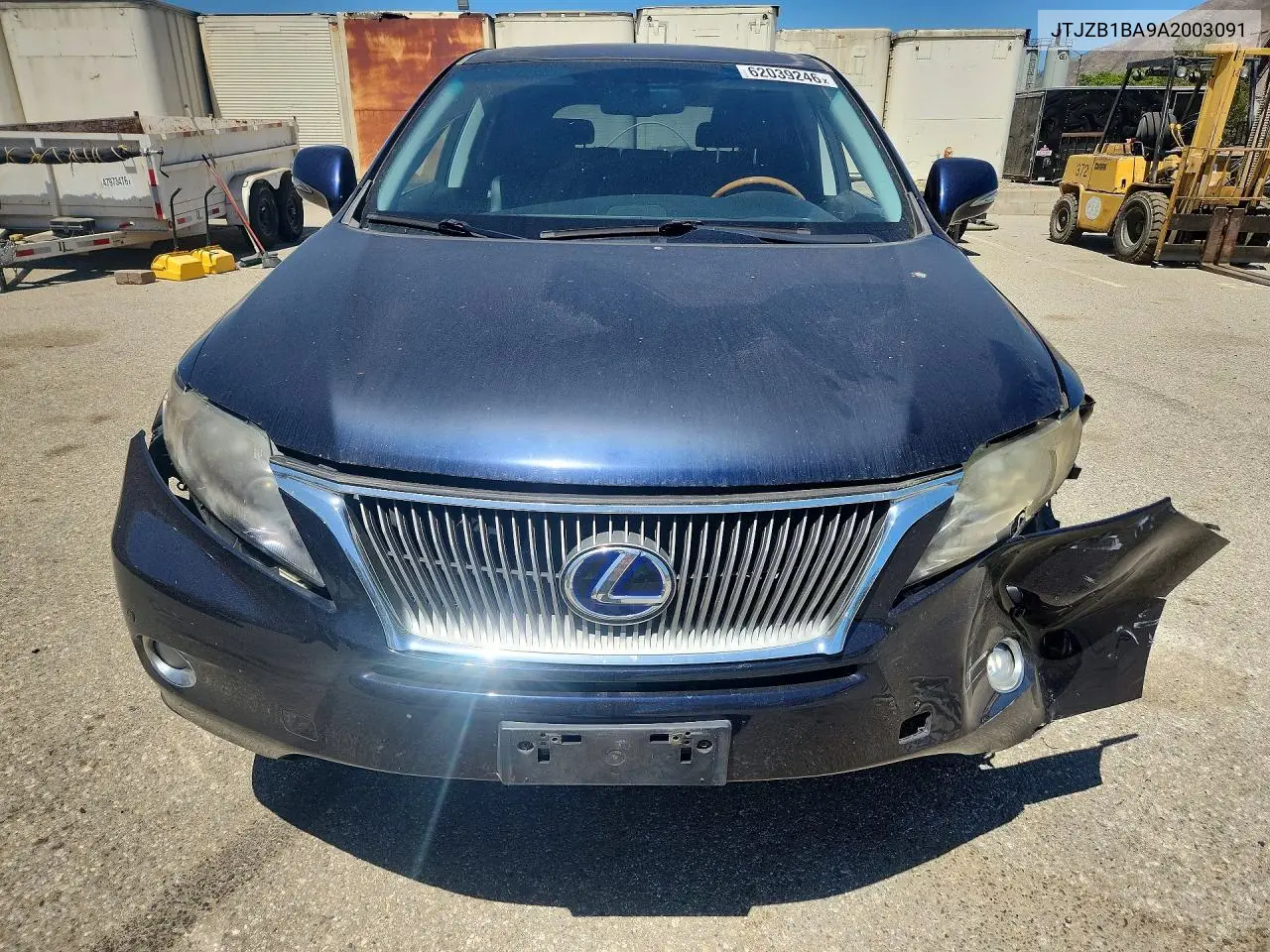 2010 Lexus Rx 450H VIN: JTJZB1BA9A2003091 Lot: 62039246